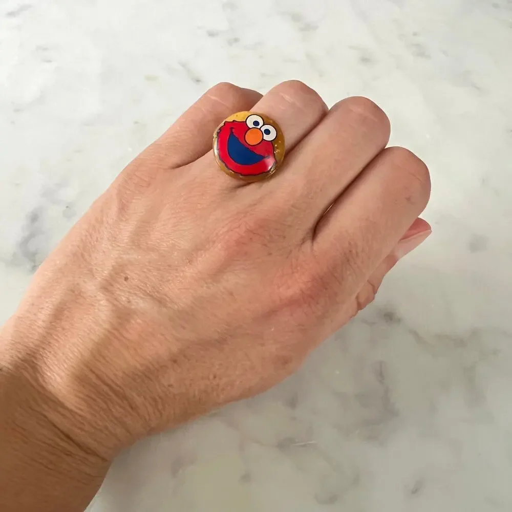Vintage Elmo Kidcore Adjustable Ring